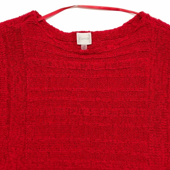 CUPIO Soft Textured Knit Sweater Short Sleeves, LG - Picture 4 of 15
